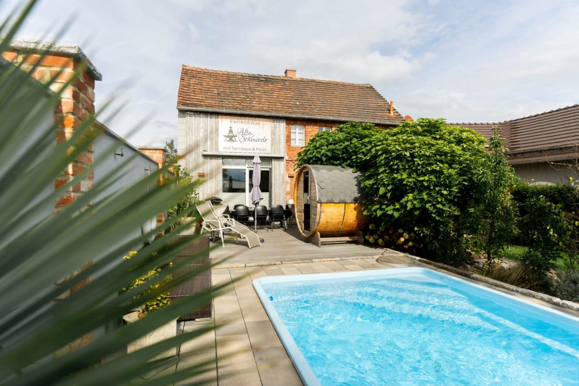 Alte Schmiede Mit Sauna, Pool Und Whirpool Im Aussenbereich Schoenstes Ferienhaus Der Lausitz Elsterheide Zewnętrze zdjęcie
